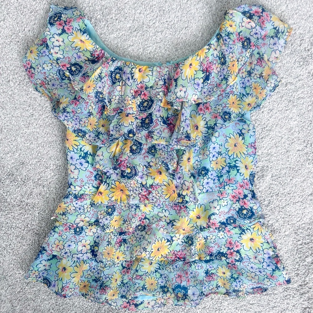 Anthropologie Floral Blouse